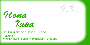 ilona kupa business card